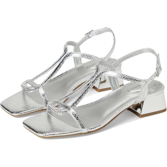 Bandolino Primadon Women's Dress Sandals Silver Snake : 9.5 M, Synthetic - Picture 1 of 7